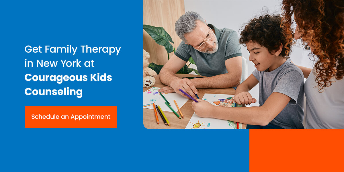 Get family therapy in New York at Courageous Kids Counseling